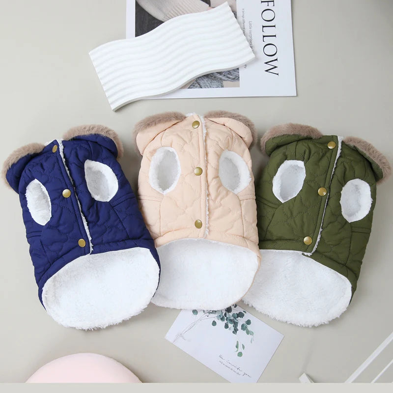Waterproof Dog Clothes Winter Warm Fleece Doggy Jacket for Small Medium Puppy Coat Chihuahua French Bulldog Costume Pet Supplie