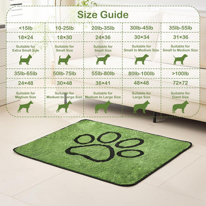 Washable Pee Pads for Dogs, 2 Pack Super Absorbent Reusable Puppy Pads with Green Long Wool for Potty Training, Floor, Couch, Bed, and Crate,36"X 41"